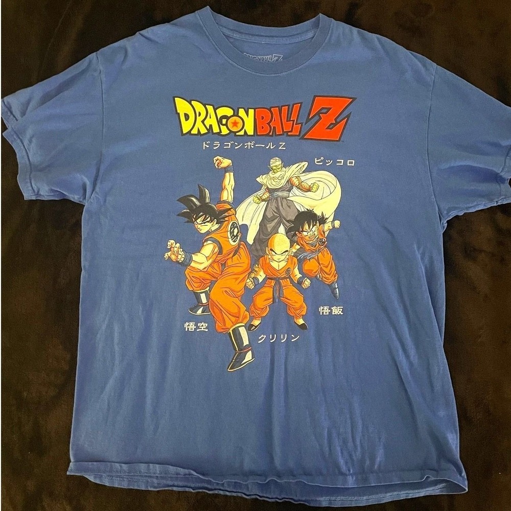 Dragonball Z T-shirt Mens XL Ripple Junction Blue Gray Cotton‎ Anime Cartoon Tee